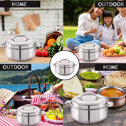 Cello Maxima 10L Stainless Steel Double-Walled Insulated Casserole
