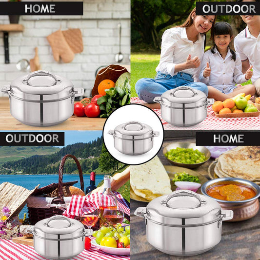 Cello Maxima 10L Stainless Steel Double-Walled Insulated Casserole