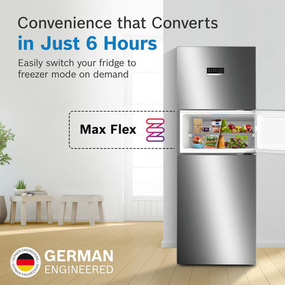 Bosch CMC33K03NI 303L Triple Door Refrigerator – Convertible, Inverter, Silver