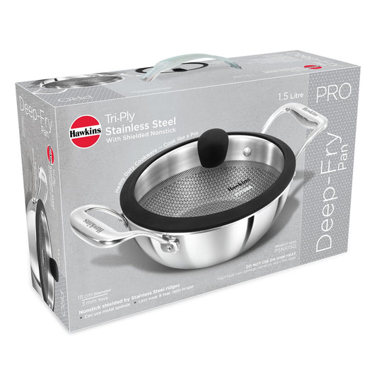 Hawkins PSNK15G Triply Shielded Nonstick Kadhai (1.5 L)