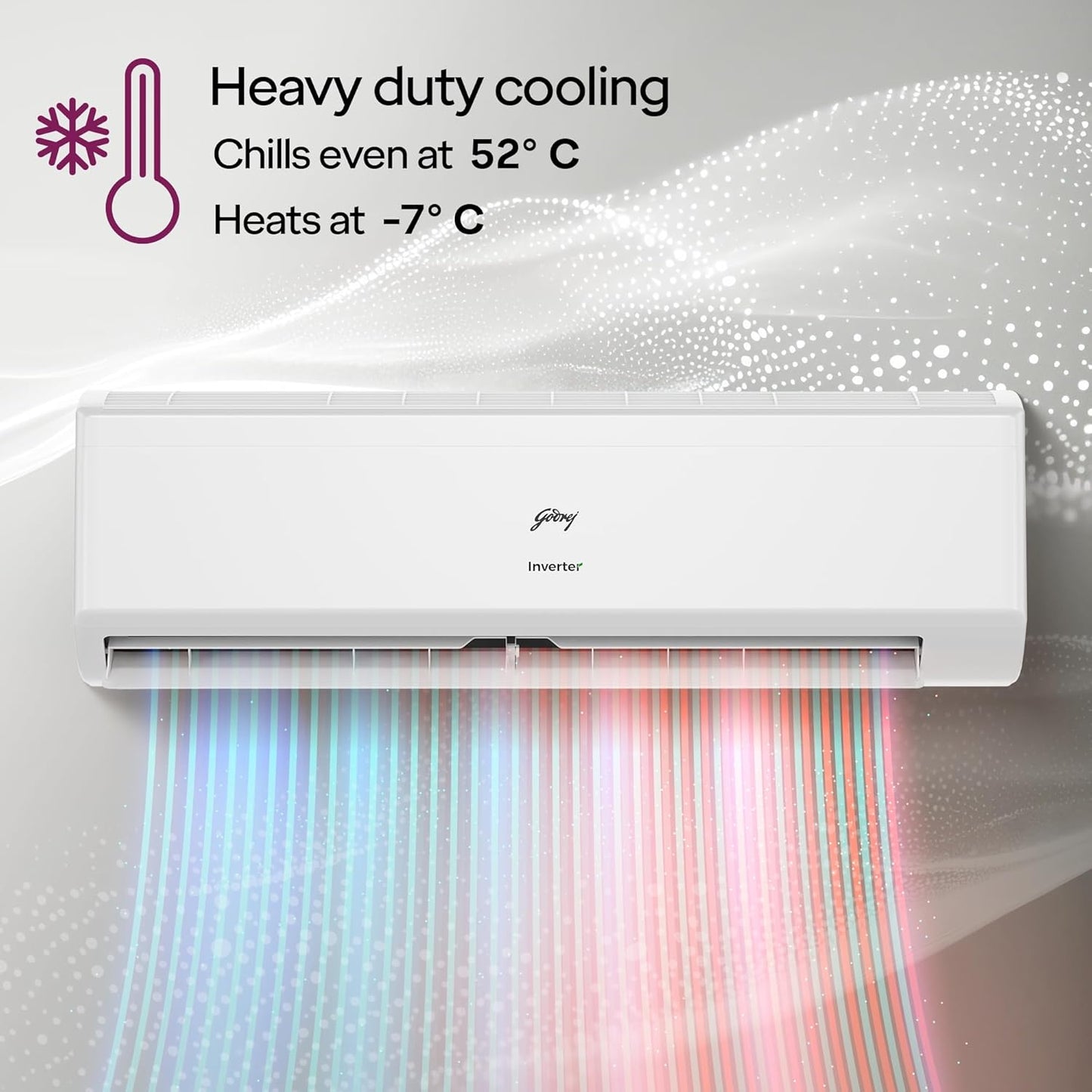 Godrej 1.5 Ton 3 Star Inverter Split AC (SIH 18ITC3-WWS) – Hot & Cold, 5-in-1 Convertible Cooling, Copper Condenser