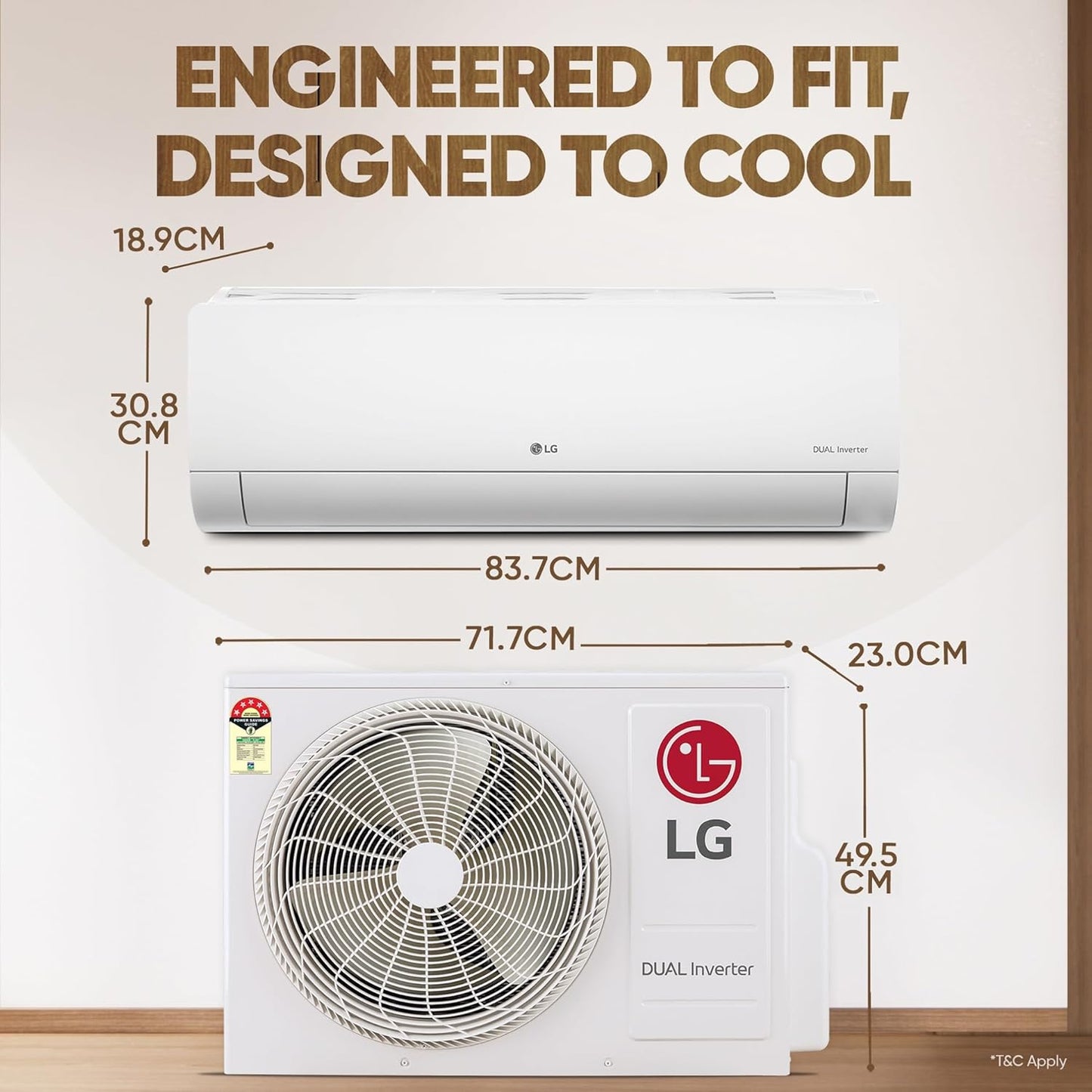 LG US-Q18ZNXE.ANLG – 1.5 Ton 3‑Star AI Dual Inverter Split AC (White)