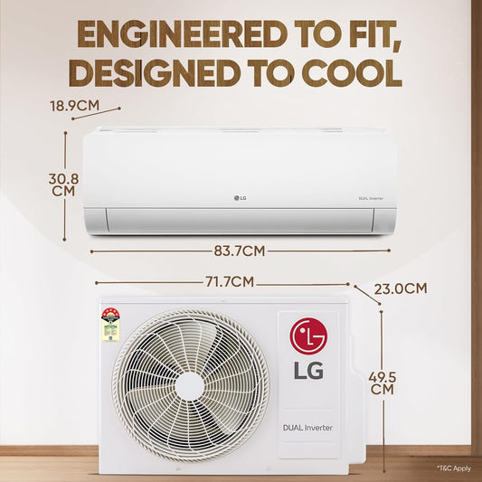 LG US-Q18ZNXE.ANLG – 1.5 Ton 3‑Star AI Dual Inverter Split AC (White)