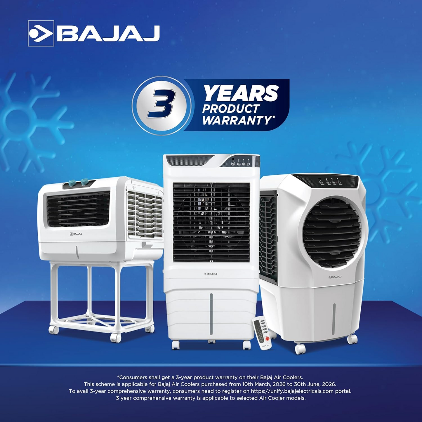 Bajaj XForce 100 Desert Air Cooler with 100L Tank & Turbo Fan Technology
