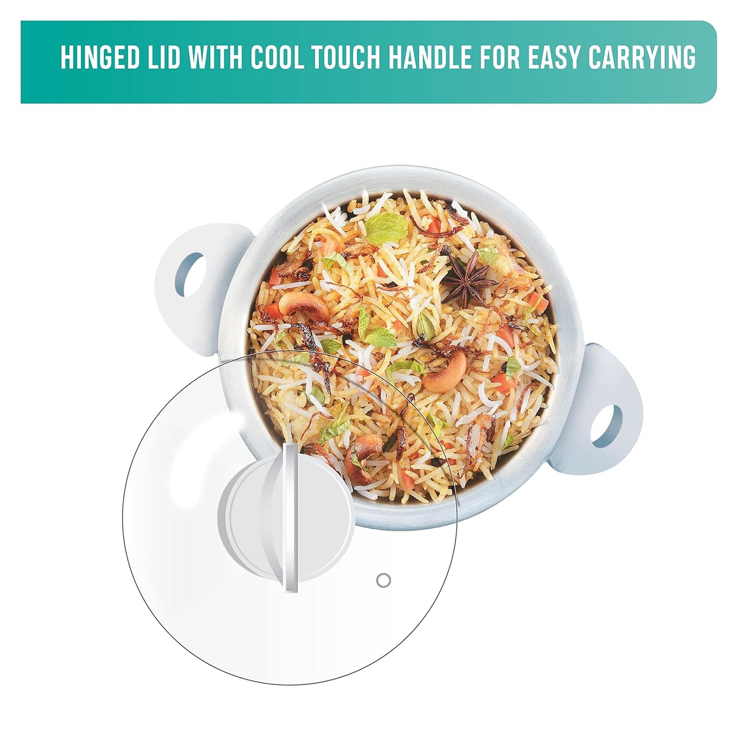 Usha RC18GS1 1.8L Electric Rice Cooker – 700W with Steamer, Keep Warm Function