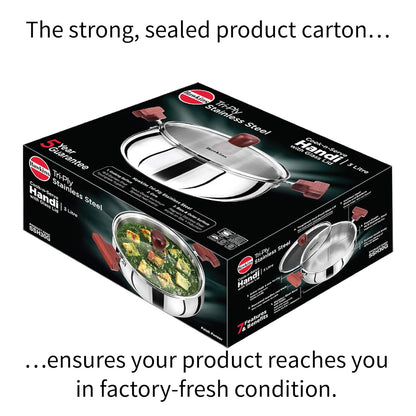 Hawkins SSH30G Tri-Ply Stainless Steel Cook n Serve Handi (3 L)