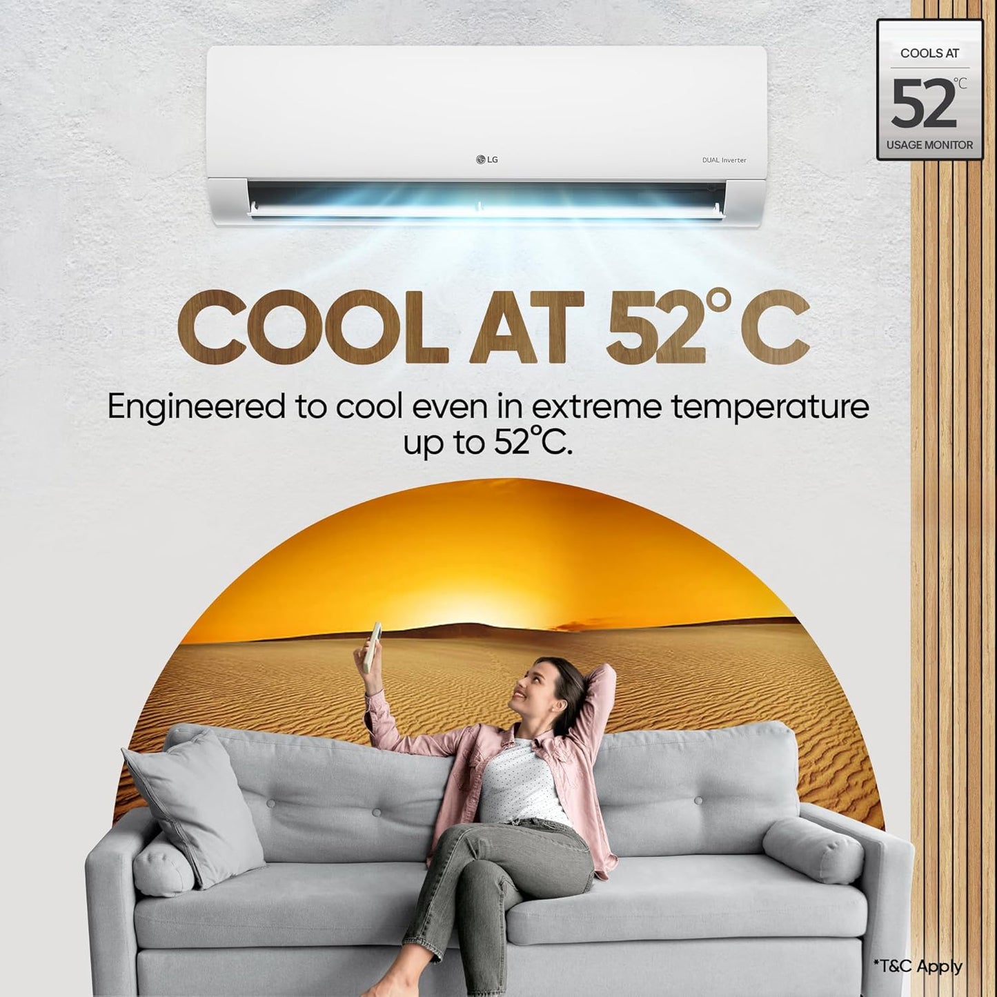 LG 2 Ton AC AS-Q24ENXE with AI 6-in-1 Cooling