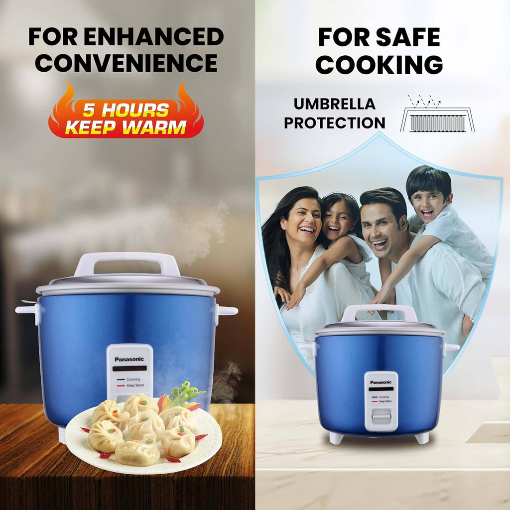 Panasonic SR-WA18H(AT)BL Electric Rice Cooker – 1.8L, Blue