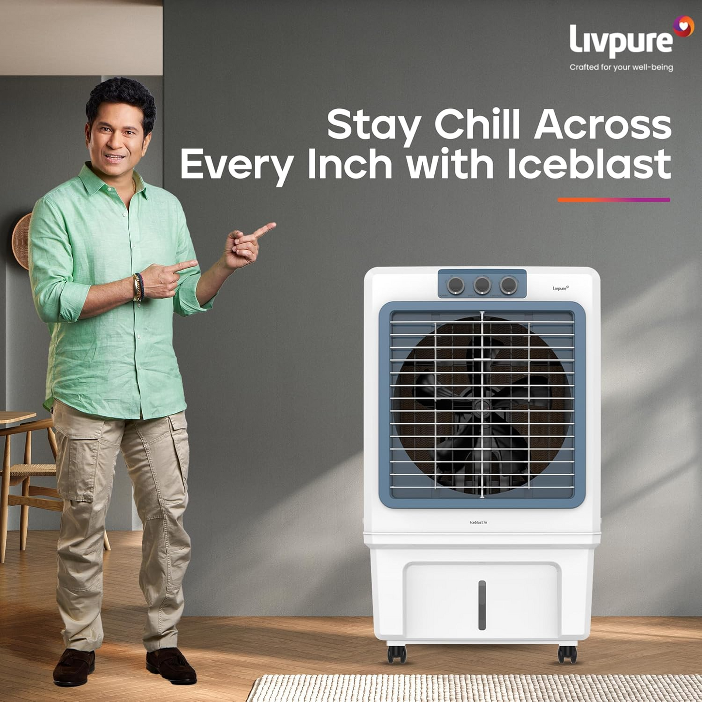 Livpure Ice Blast 70L Desert Air Cooler with 5500 CMH Air Delivery