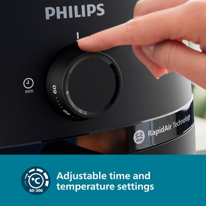Philips Airfryer NA130/00 (1000 Series) – 6.2L, 1700W, Analog Controls – Black
