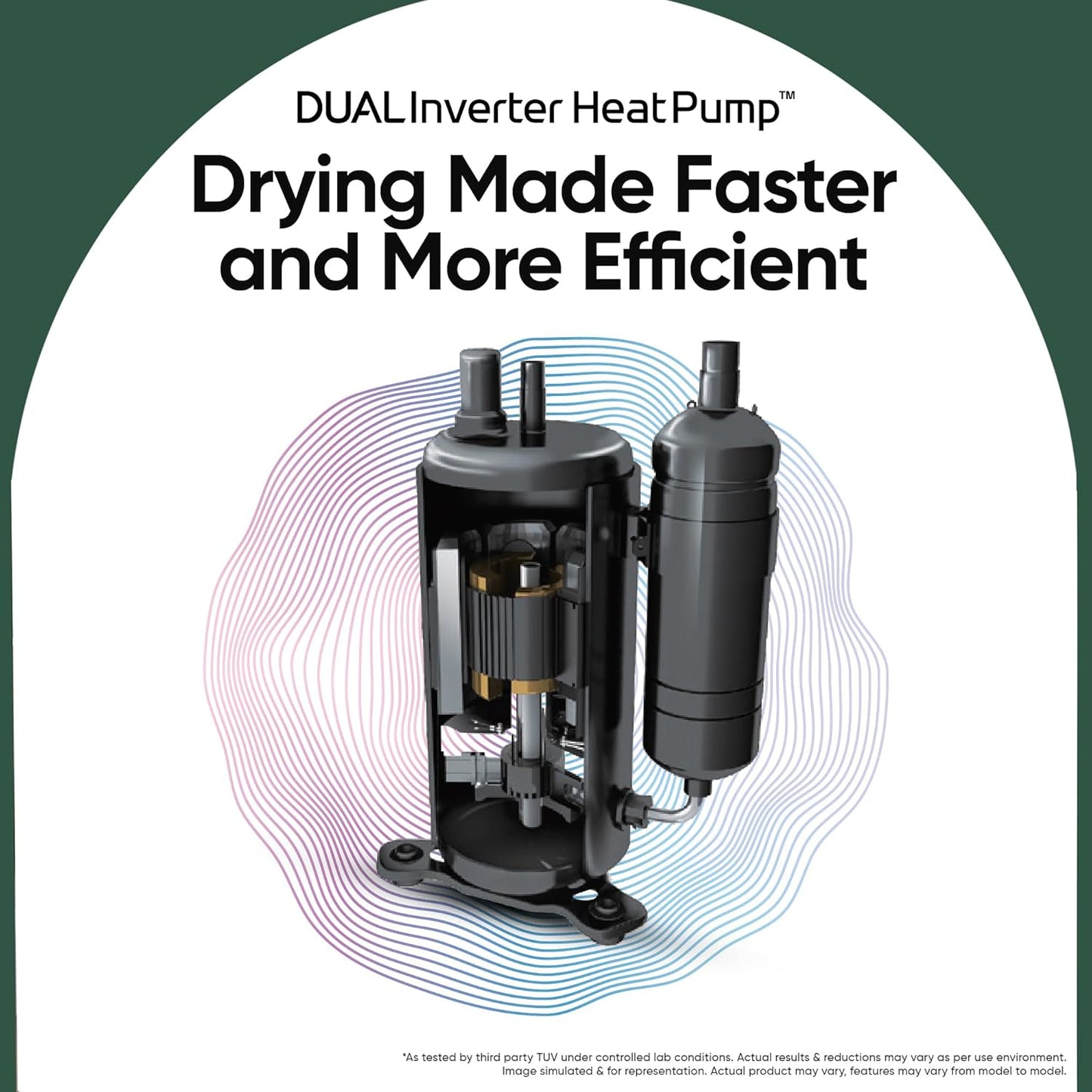 LG FWT1310BG 13kg/10kg AI Direct Drive™ WashTower™ with TurboWash™ 360°, Steam+, and SmartThinQ® (Black Steel)