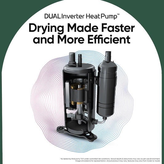 LG FWT1310BG 13kg/10kg AI Direct Drive™ WashTower™ with TurboWash™ 360°, Steam+, and SmartThinQ® (Black Steel)
