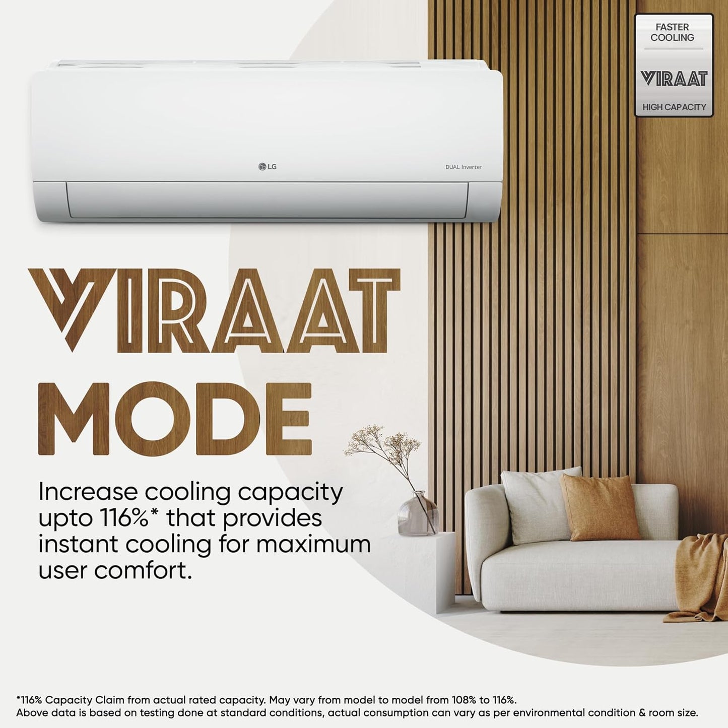 LG 2 Ton AC AS-Q24ENXE with AI 6-in-1 Cooling
