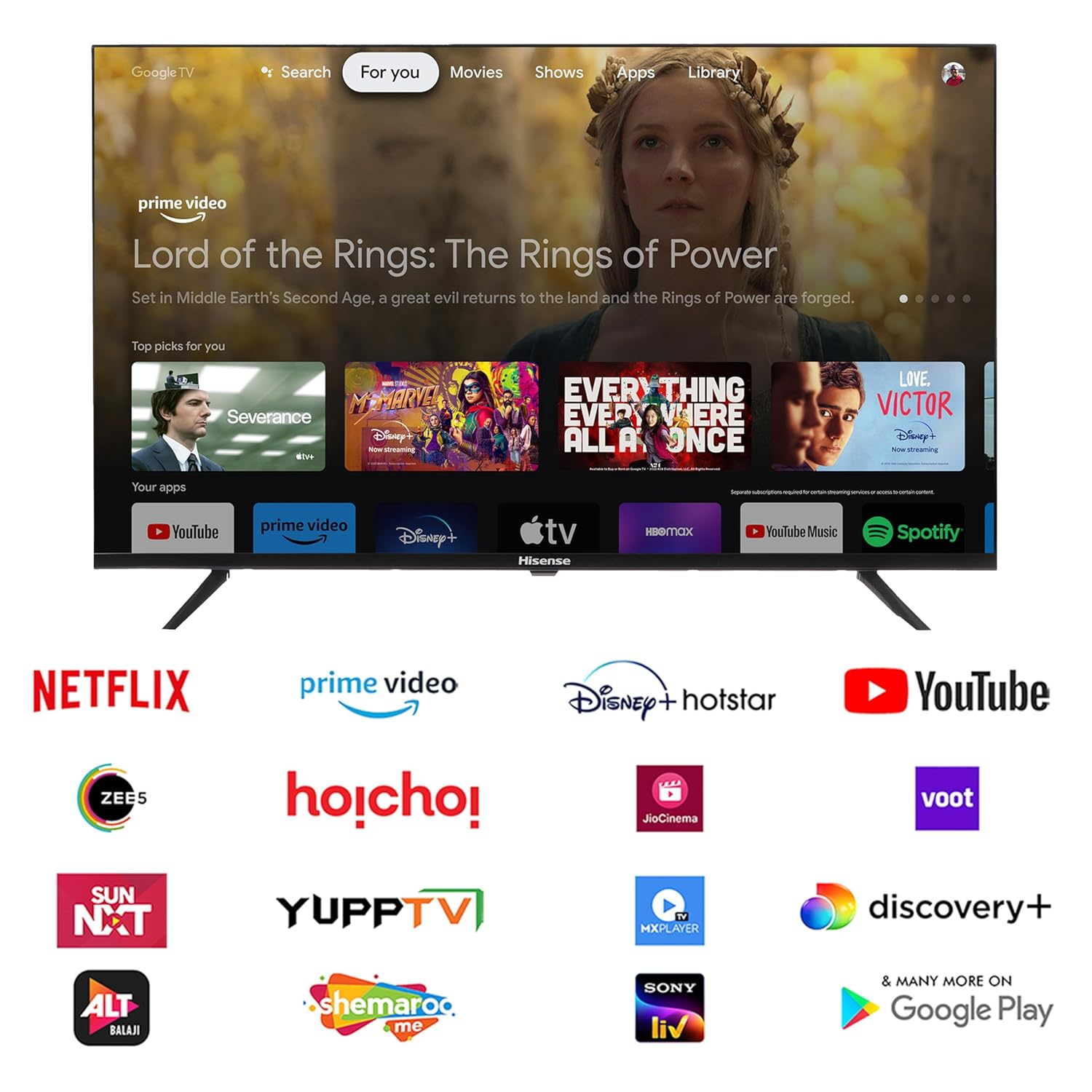 Hisense 43 Inch Full HD Smart Google TV 43E43N | HDR | Dolby Audio | Built-in Chromecast | Voice Remote | Black