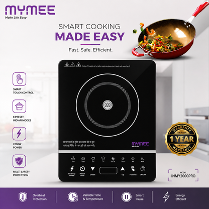 Mymee 2000W Induction Cooktop Touch Panel (Black) – INMY2000PRO
