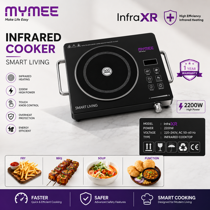 MYMEE InfraXR 2200W Infrared Cooktop Touch Panel