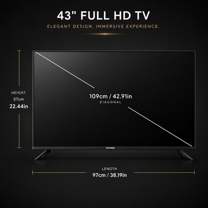 MYMEE 43" Smart Android TV (Full HD | Dolby Sound | Android 14) | Voice BT