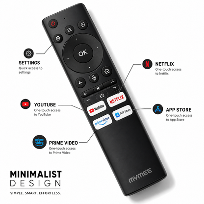 MYMEE 43" Smart Android TV (Full HD | Dolby Sound | Android 14) | Voice BT