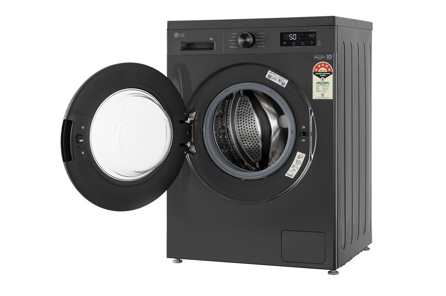 LG 8 kg Front Load Washing Machine (FHB1208Z2M) – Inverter Direct Drive, Steam, 6-Motion, Smart Diagnosis