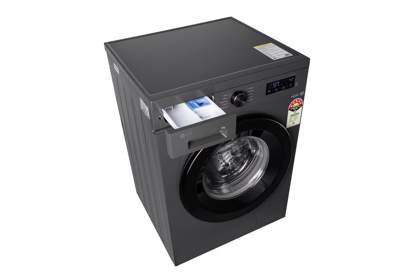 LG 8 kg Front Load Washing Machine (FHB1208Z2M) – Inverter Direct Drive, Steam, 6-Motion, Smart Diagnosis