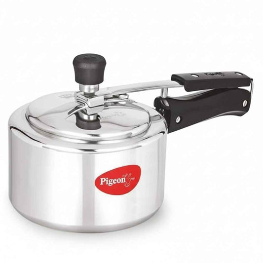 Pigeon Rio 3 Litre Aluminium Pressure Cooker | Inner Lid | Gas Stove Only | Silver