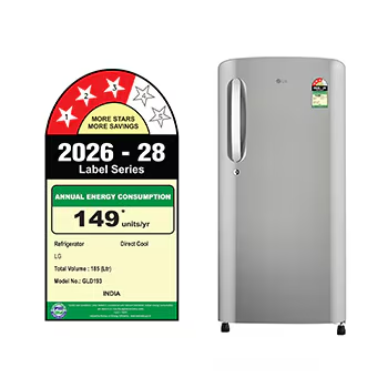 LG 185L 3 Star Single Door Refrigerator GLD1936YAPZ