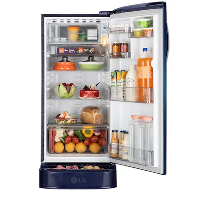 LG GLD1936ZABW 185L 3 Star Direct Cool Single Door Refrigerator - Blue Water Lily