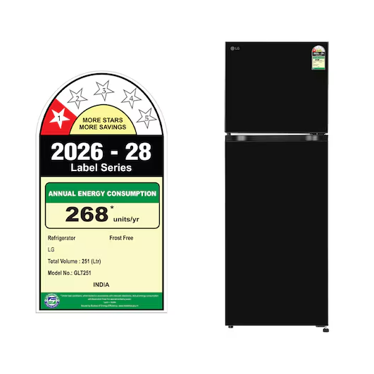 LG 251L 1 Star Double Door Refrigerator GLT2516WXOB
