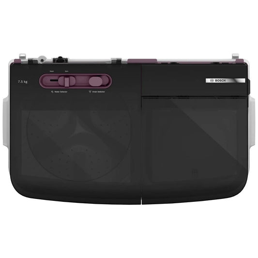 Bosch WJP752V0IN Series 4 – 7.5 kg 1300 RPM Semi-Automatic Top Load Washing Machine (Wine Red)