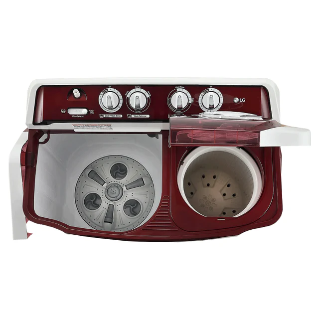 LG P8035SRAZA 8 Kg 5 Star Semi Automatic Top Load Washing Machine - Burgundy