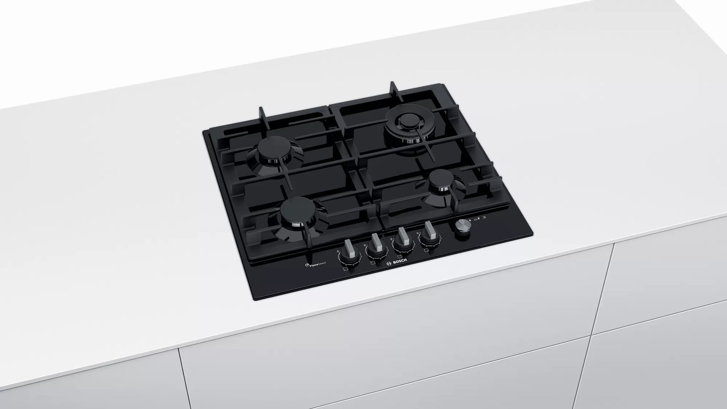 Bosch Series 6 Built-In Gas Hob – PCH6A6M90I (60 cm, Black)
