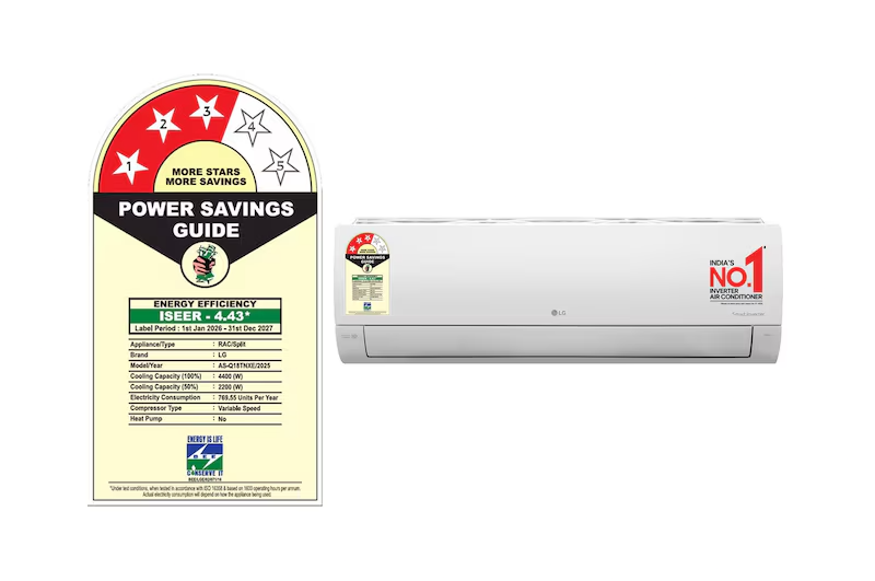 LG AS-Q18TNXE 1.5 Ton 3 Star AI Convertible Split AC - 2026 Model
