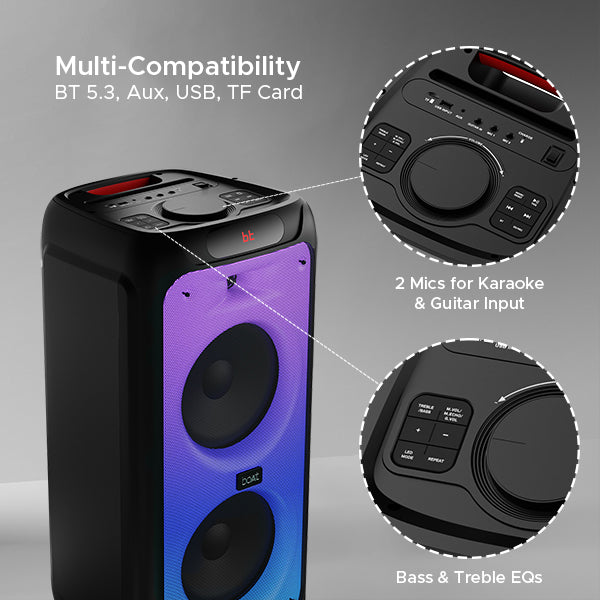 boAt PartyPal 390 | 160W Portable Party Speaker