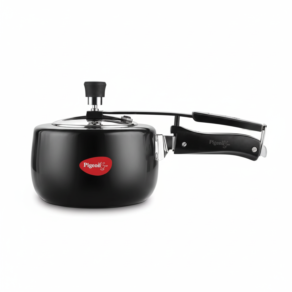 Pigeon Amelia 3L Hard Anodised Pressure Cooker | Inner Lid | Induction & Gas Compatible | Durable Aluminium Body