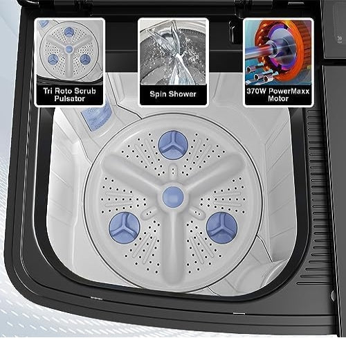 Spacious & Efficient – Godrej 9 Kg 5-Star Semi-Automatic Washing Machine (Crystal Grey)
