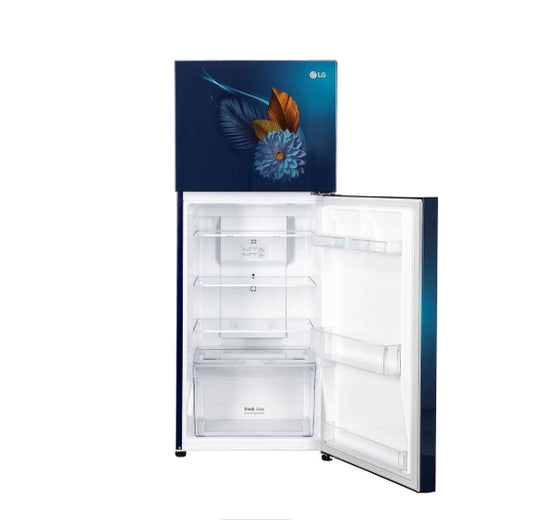 LG 240L 2-Star Frost Free Double Door Refrigerator – GL-S292SBWY (Blue Water Lily, Convertible)