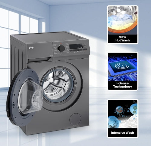 Godrej 7 Kg 5 Star Fully Automatic Front Load Washing Machine (WFEON ARG 7012 5.0 FEBT SLSR, Silver Stream)
