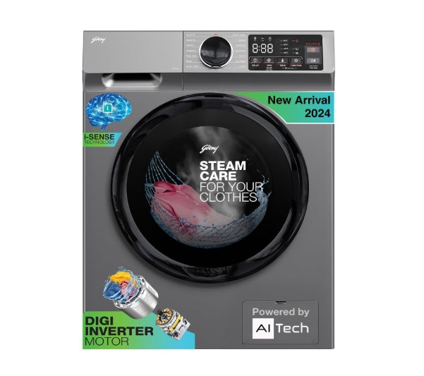 Godrej 8 Kg 5-Star Front Load Fully Automatic Washing Machine – Silver Stream (WFEON CEL 8014)