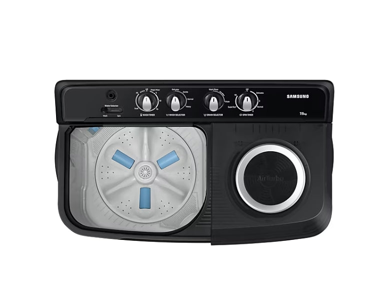 Samsung 7.5 Kg 5 Star Semi-Automatic Top Load Washing Machine (WT75C3200GG/TL, Light Gray)