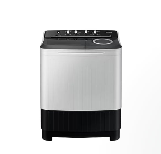 Heavy-Duty Cleaning – Samsung 9 Kg Semi-Automatic Washing Machine, Light Gray, 5 Star