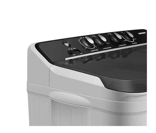 Heavy-Duty Cleaning – Samsung 9 Kg Semi-Automatic Washing Machine, Light Gray, 5 Star