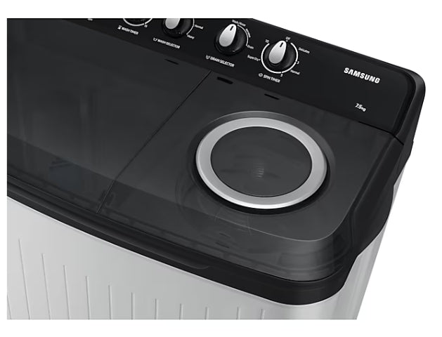 Samsung 7.5 Kg 5 Star Semi-Automatic Top Load Washing Machine (WT75C3200GG/TL, Light Gray)