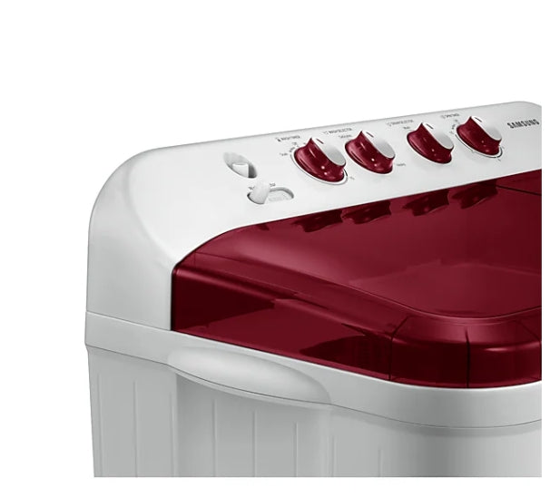 Samsung WT80C4000RR/TL – 8 Kg 5-Star Top Load Semi-Automatic Washer (Wine Red Lid)