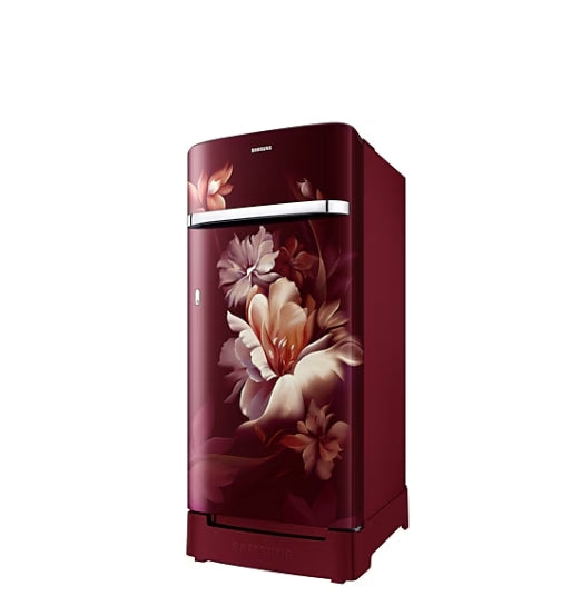 Samsung 189 L 5 Star Inverter Direct-Cool Single Door Refrigerator (RR21C2H25RZ/HL, Midnight Blossom Red)