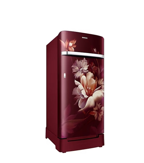 Samsung 189 L 5 Star Inverter Direct-Cool Single Door Refrigerator (RR21C2H25RZ/HL, Midnight Blossom Red)