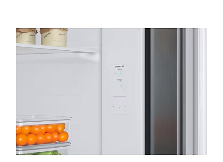 Samsung 653L Side-by-Side Refrigerator – RS76CG80X0S9, Inverter, 5-in-1 Convertible, Refined Inox