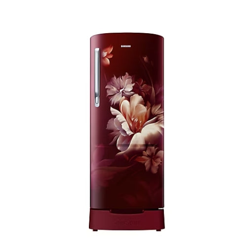 Samsung 183 L 3 Star Single Door Refrigerator (RR20D1823RZ/HL, Midnight Blossom Red)