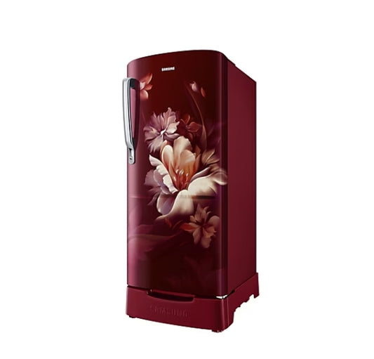Samsung 183 L 3 Star Single Door Refrigerator (RR20D1823RZ/HL, Midnight Blossom Red)