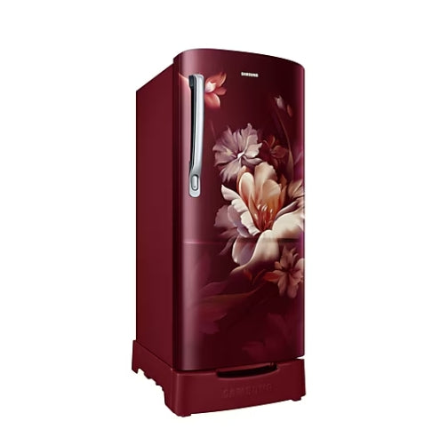 Samsung 183 L 3 Star Single Door Refrigerator (RR20D1823RZ/HL, Midnight Blossom Red)