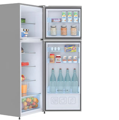 Haier 240L 2 Star Frost Free Double Door Convertible Refrigerator (HRF-2902BMS-P, Moon Silver)